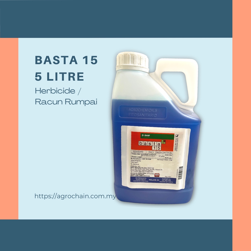 BASF BASTA 15 5 LITRE (RACUN RUMPAI/除草药/HERBICIDE) Shopee Malaysia