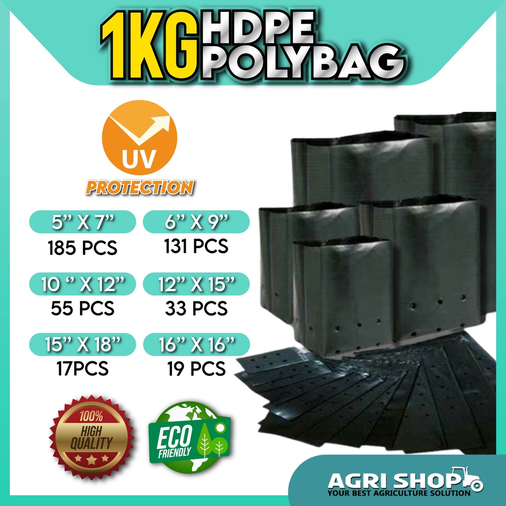 1KG HDPE Polibeg UV Poly Bag Polybag Nursery Plantation Bag