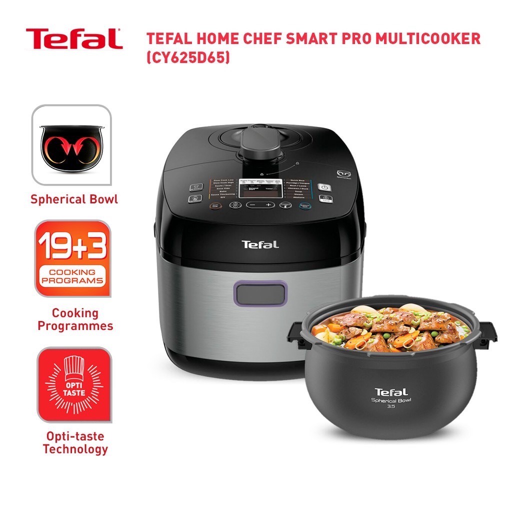 Tefal Home Chef Smart Pro Multicooker (Pressure Cooker) (CY625) (CY625D
