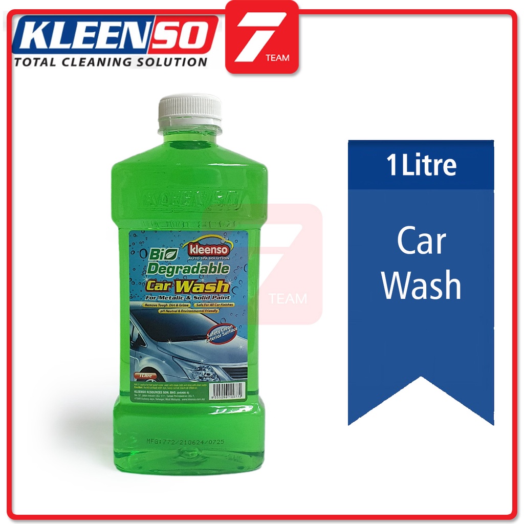 KLEENSO 1L Car Wash Biodegradable Liquid Car Wash Shampoo Pencuci