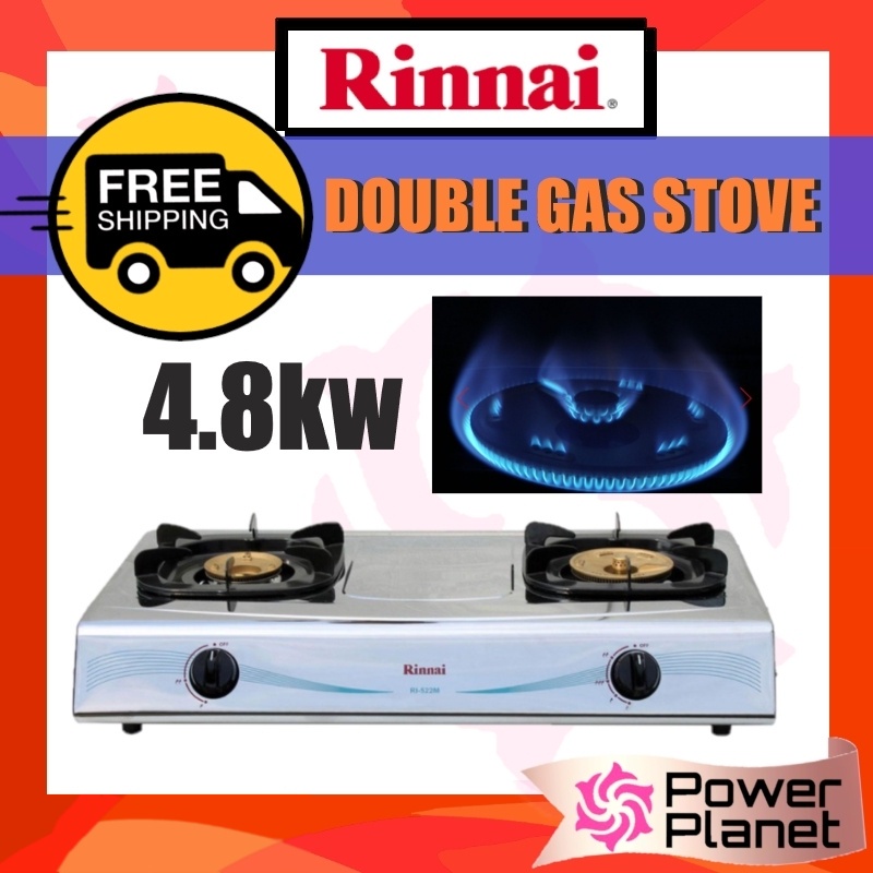 [FREE SHIPPING] Rinnai Gas Stove Ri522M Double Gas Stove Shopee Malaysia