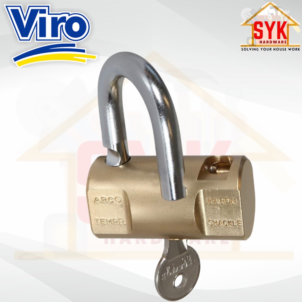 SYK VIRO Cylinder Brass Padlock (50mm/60mm/70mm/80mm) With Original