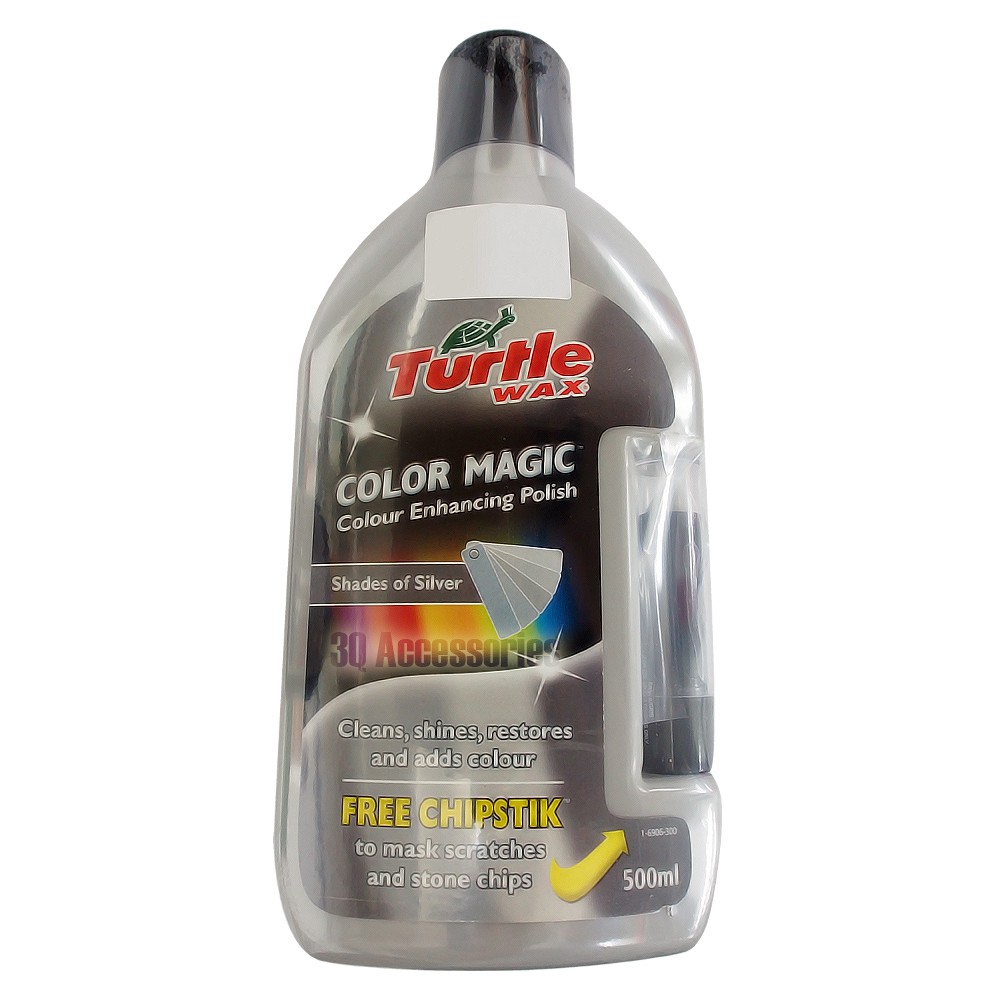 Turtle Wax Color Magic Silver Colour Polish with Chipstick (500ml