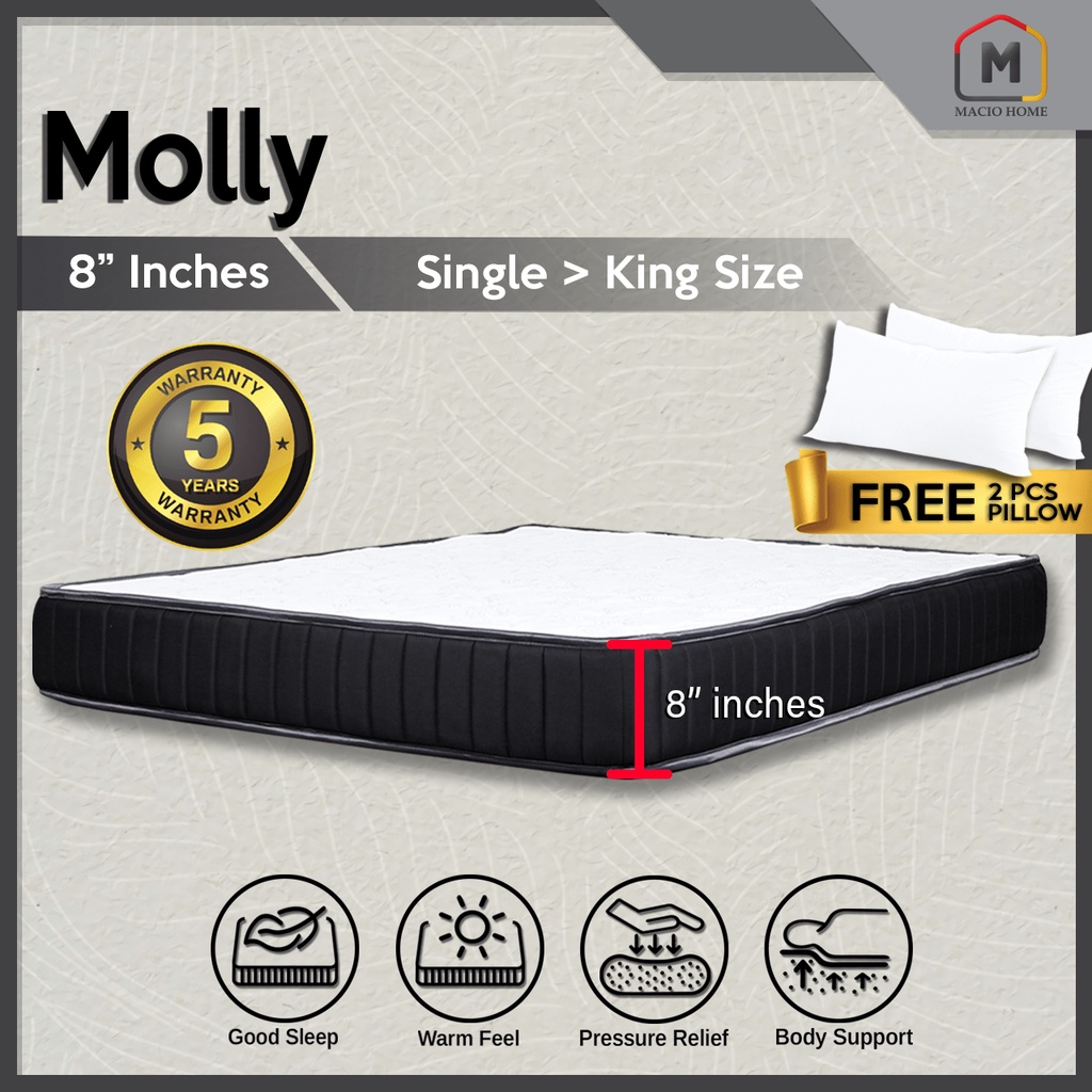 (Free Shipping + Free Pillow) Dr. Macio Molly & Ollie 10" Synthetic Latex King/Queen/ S. Single