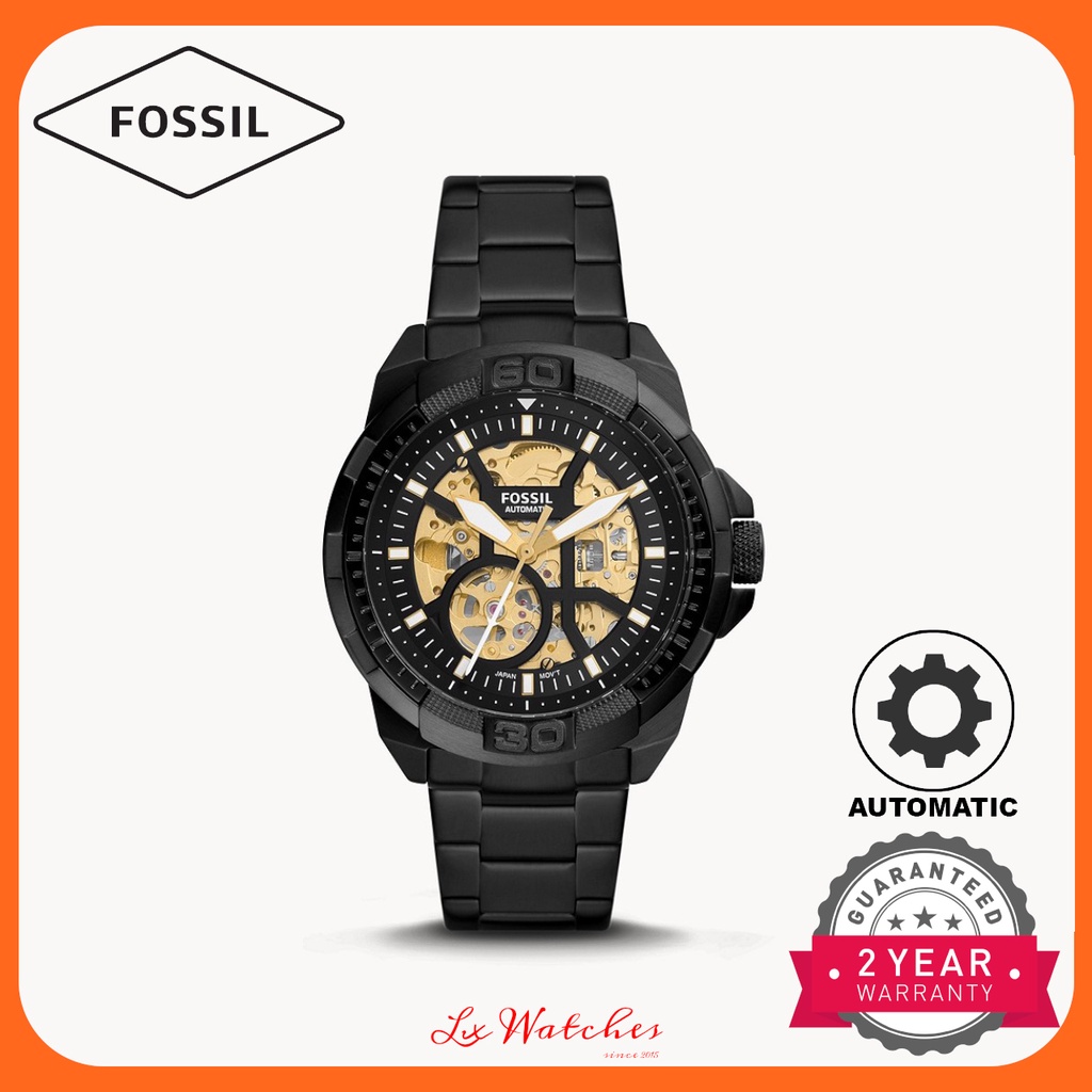 Fossil ME3217 Bronson Automatic Black Stainless Steel Watch Fossil