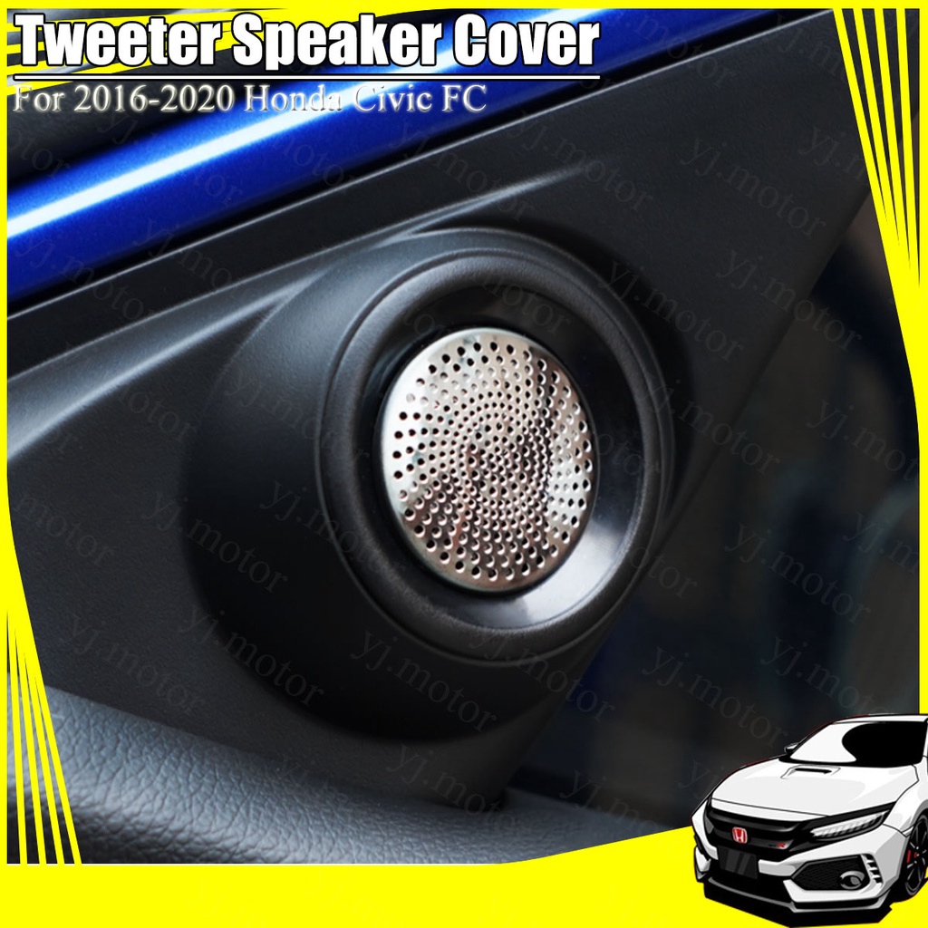 2016 - 2021 Honda Civic FC Tweeter Speaker Cover Stainless Steel