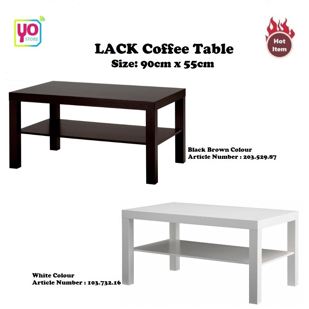 IKEA LACK Coffee Table 90cm x55cm (Black Colour & White Colour