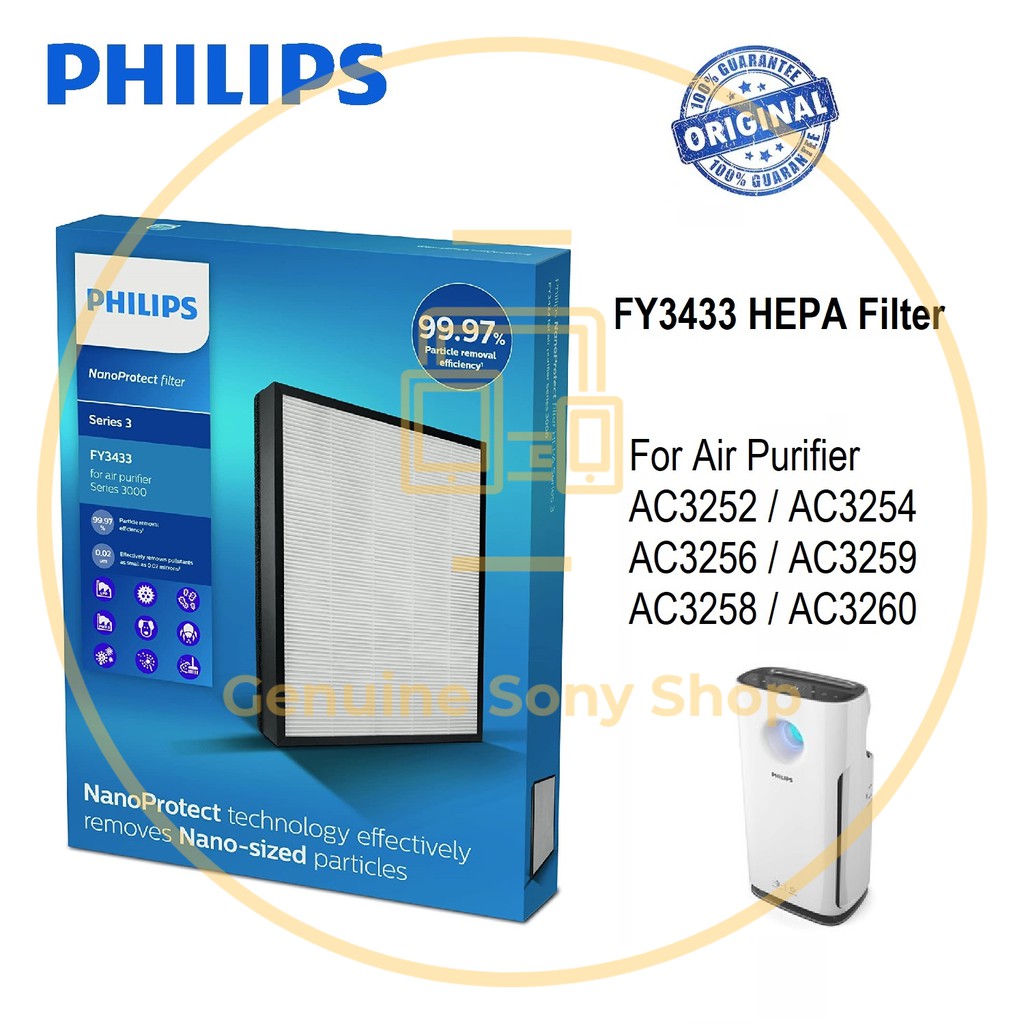 【Original】 Philips FY3137 2in1 / FY3433 HEPA Filter / FY3432 Active