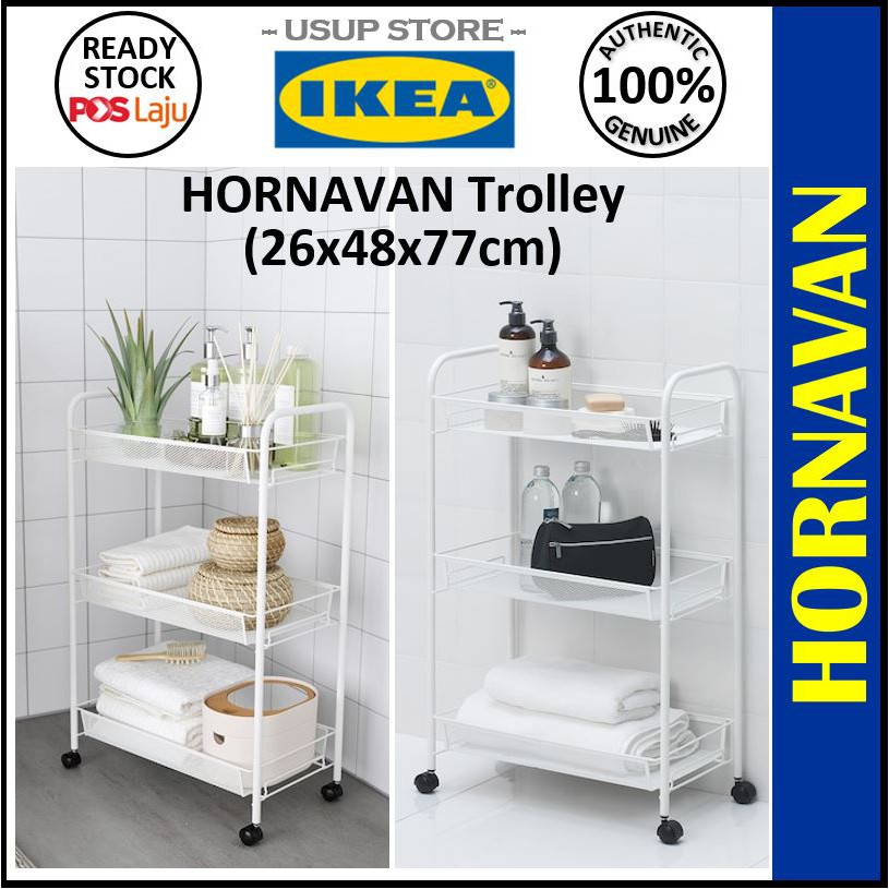 IKEA HORNAVAN Trolley White Kitchen Storage Rack Organizer Shopee Malaysia