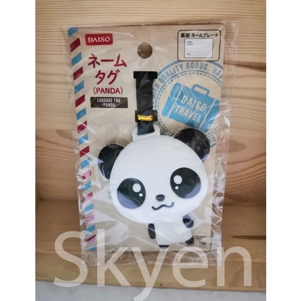 Daiso Panda or Bear Luggage Tag Japan Shopee Malaysia