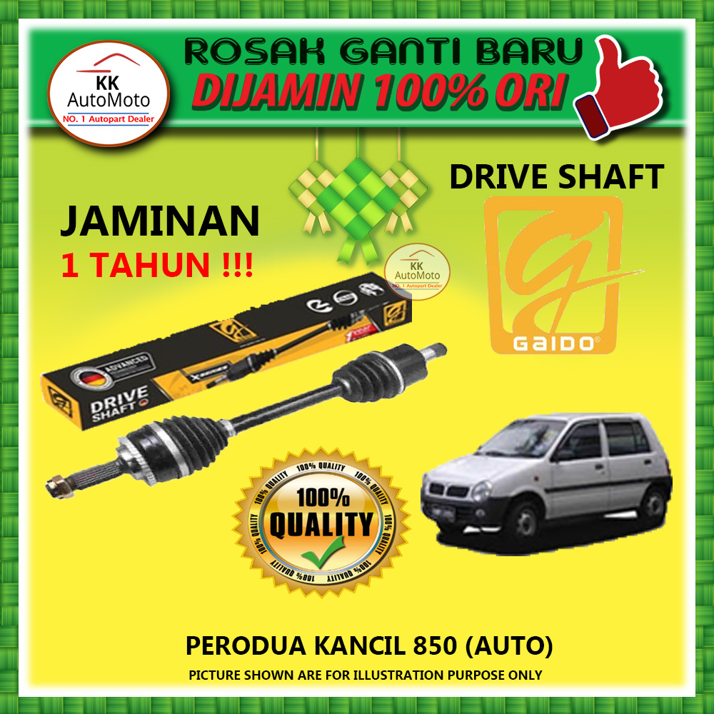 GAIDO X SERIES DRIVE SHAFT PREMIUM FOR PERODUA KANCIL 850 (AUTO) RIGHT