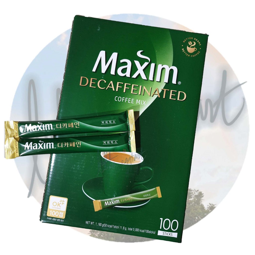 Maxim Decaffeinated Coffee 10 Sticks Repacked Korea Coffee Mix 3 in 1 Instant Coffee (READY