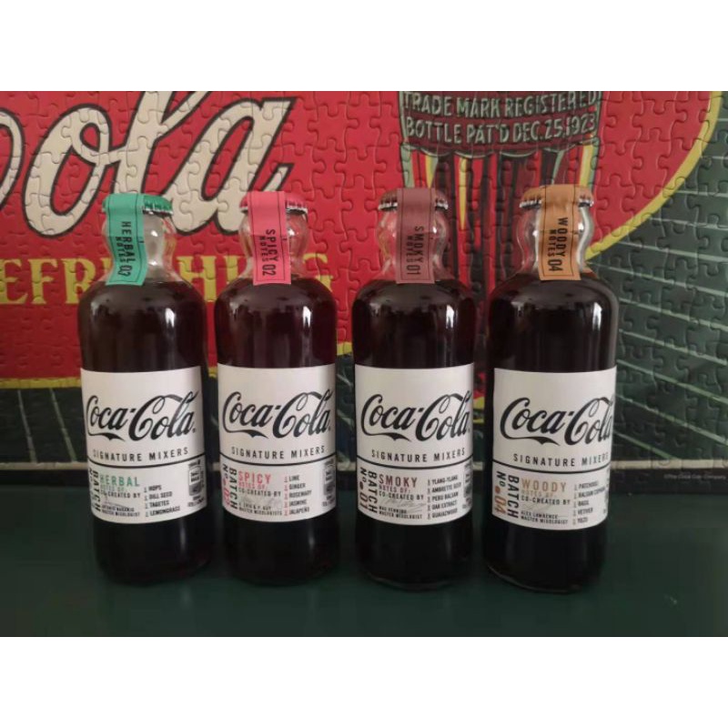CocaCola Coke Signature Mixers Bottle Limited Edition Set of 4 200ml
