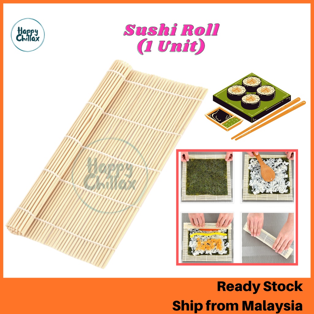 Bamboo Sushi Roll Rice Roller (1 unit) Shopee Malaysia