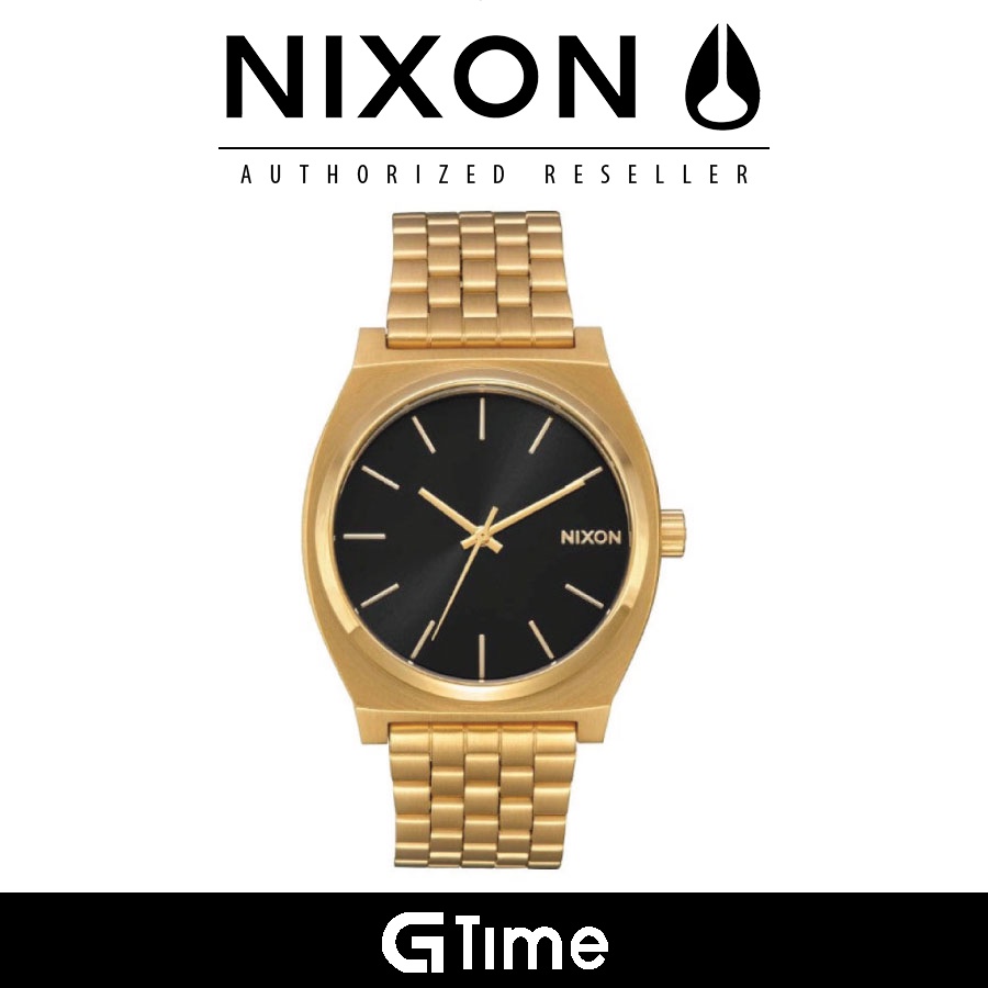 [Official Warranty] Nixon A0452042 Men's Time Teller All Gold Black