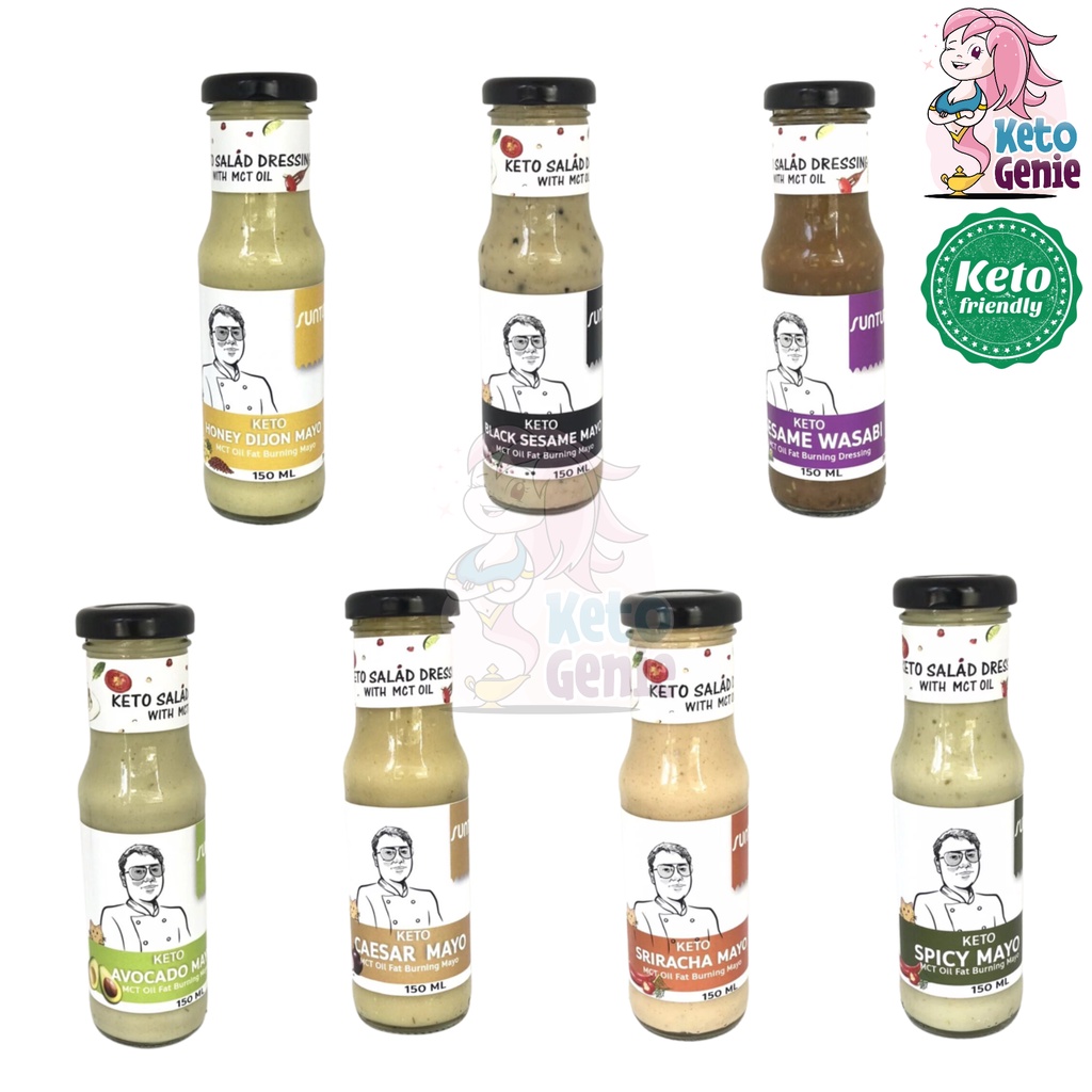 SUNTURI Keto Mayonnaise Made with MCT Oil, Creamy Fat Burning Mayo