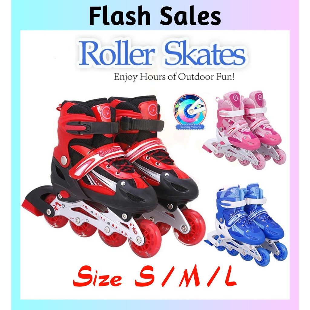 **READY STOCK**[Free Bag]Kids Inline Skates Roller Skate Shoes Hand
