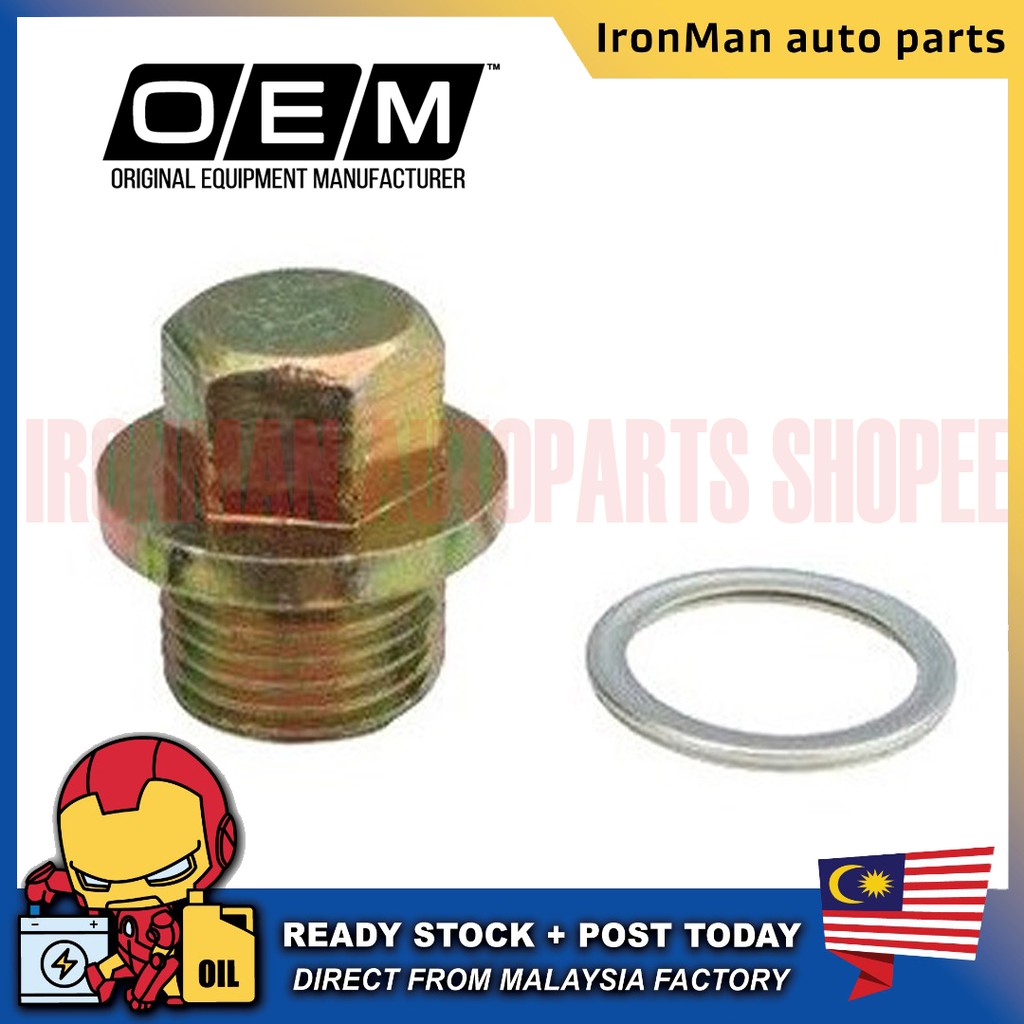 AUTOMOTIVE CAR PARTS DRAIN PLUG WITH GASKET PERODUA MYVI KELISA BEZZA