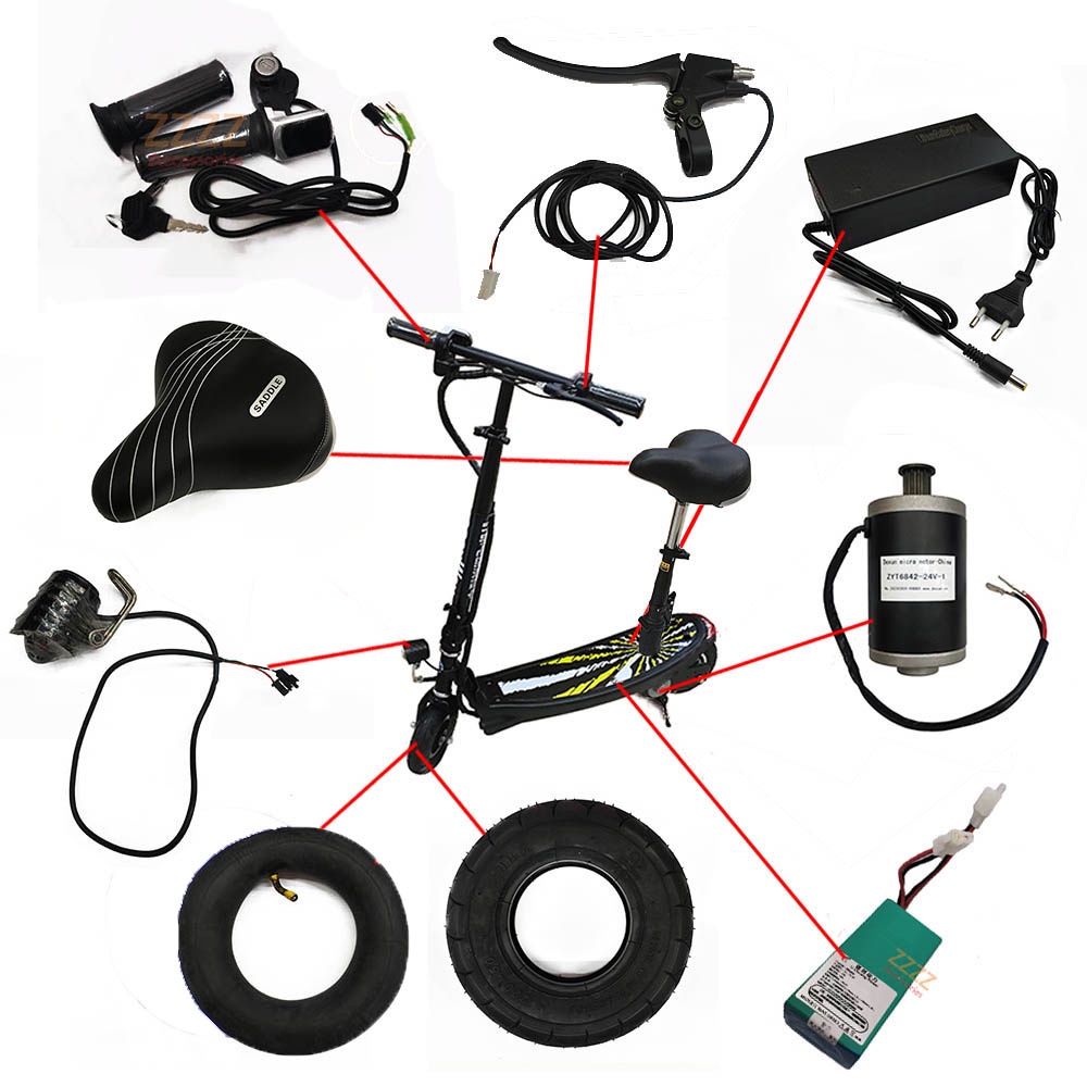 Electronic Scooter with Seat Spare part Battery Handle Front Light