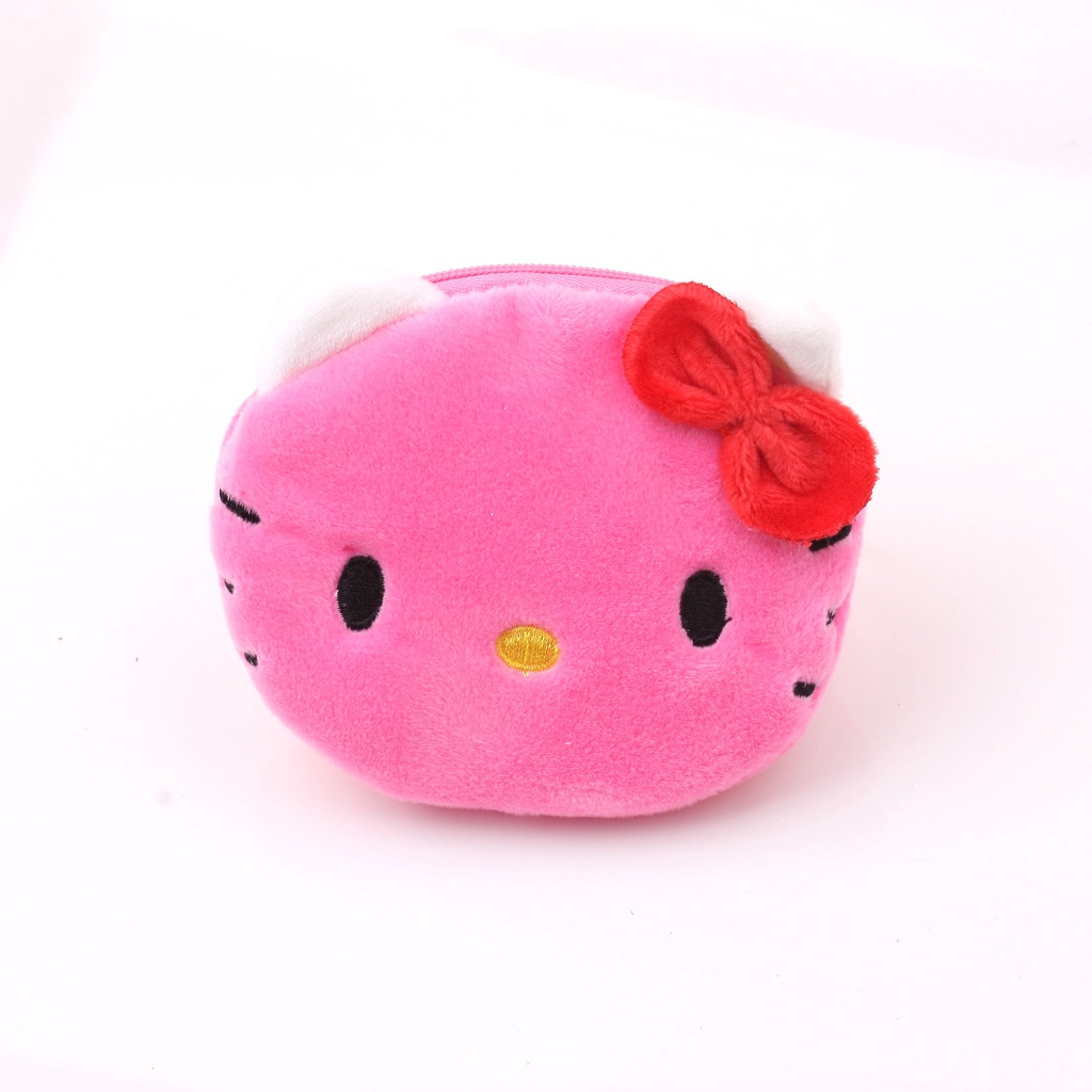 Plush cute coin purse Korean version cartoon fabric women's key bag coin bag small wallet