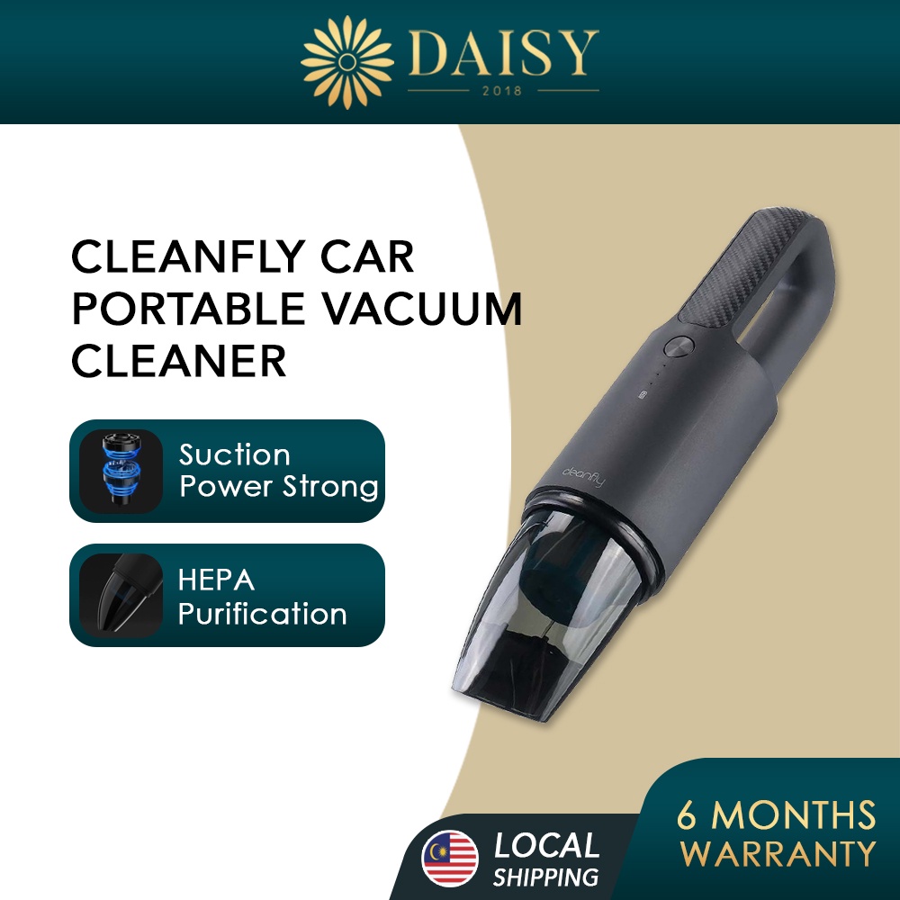 Youpin Cleanfly Vacuum Cleaner 12V 2A Portable Handheld Wireless Car Vacuum Home Shopee Malaysia