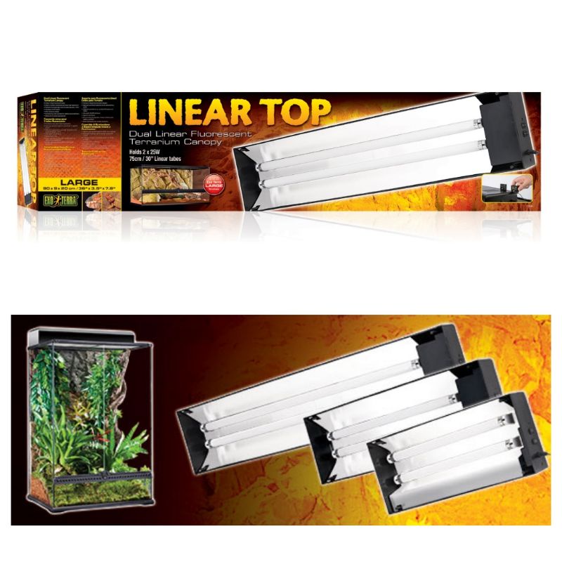 Exo Terra Dual Linear Top 90cm (Large) Reptile UV Fluorescent Bulb