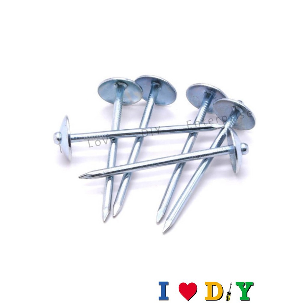 [ 10PCS ] ROOFING NAILS / GALVANIZED ROOF NAIL / PAKU BUMBUNG / PAKU PAYUNG / PAKU ZINK 1 3