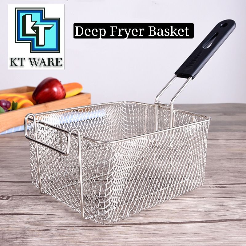 KT WARE French Fries Basket Cooking Kitchen Tool Stainless Steel Chips