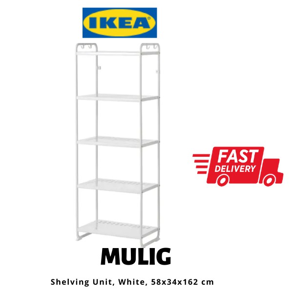 IKEA MULIG Shelving Unit 58x34x162 cm, White Shopee Malaysia