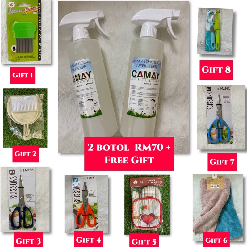CAMAY REPELLENT*SPRAY SERANGGA NATURAL* KUTU SEMUT PEPIJAT LIPAS LIPAN