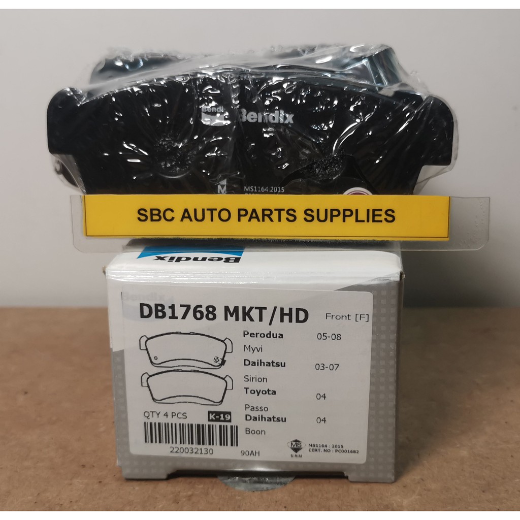 SBC AUTO BENDIX METAL KING BRAKE PAD FRONT PERODUA MYVI 1.0 1.3