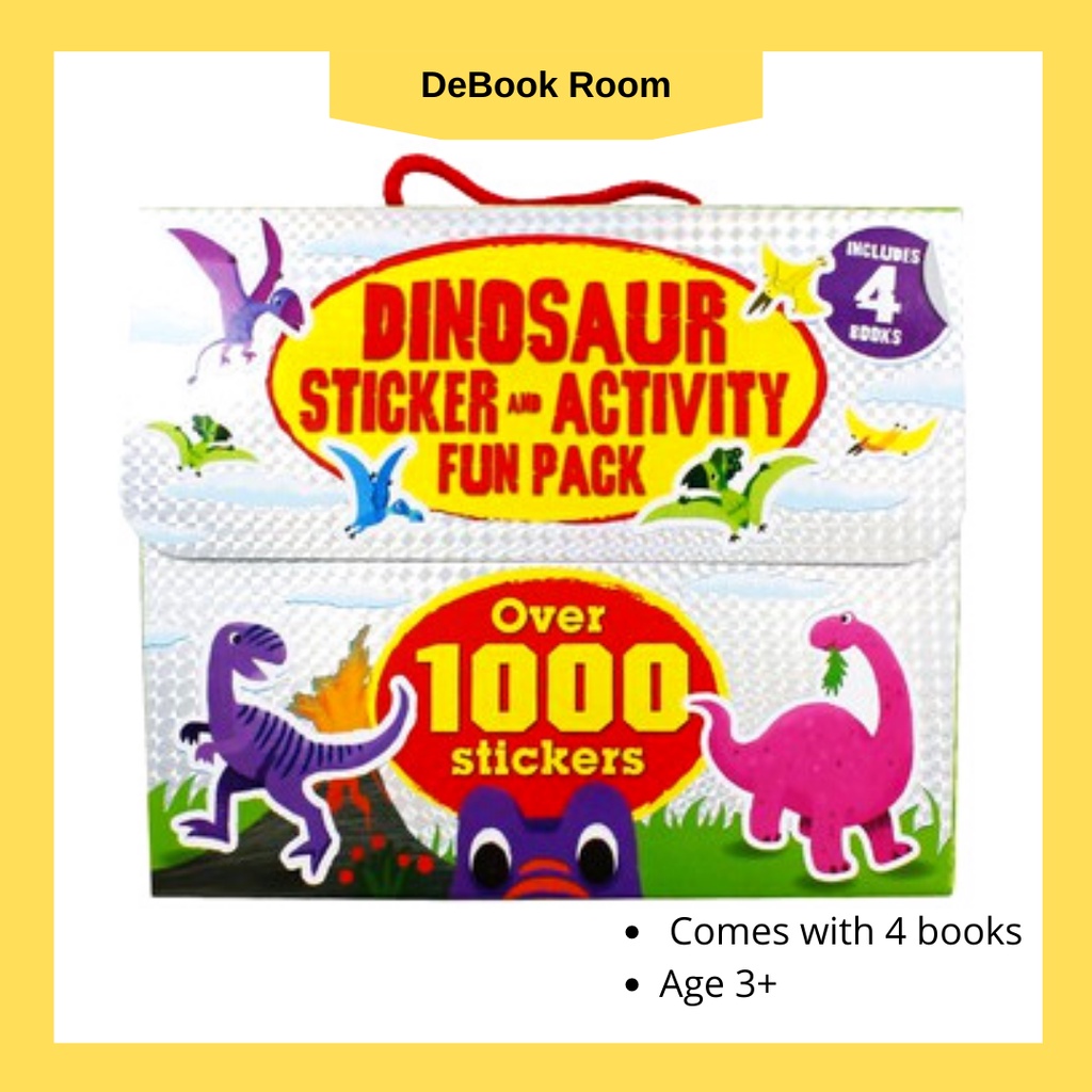 Dinosaurs Sticker and Activity Fun Pack (with 4 books) Shopee Malaysia