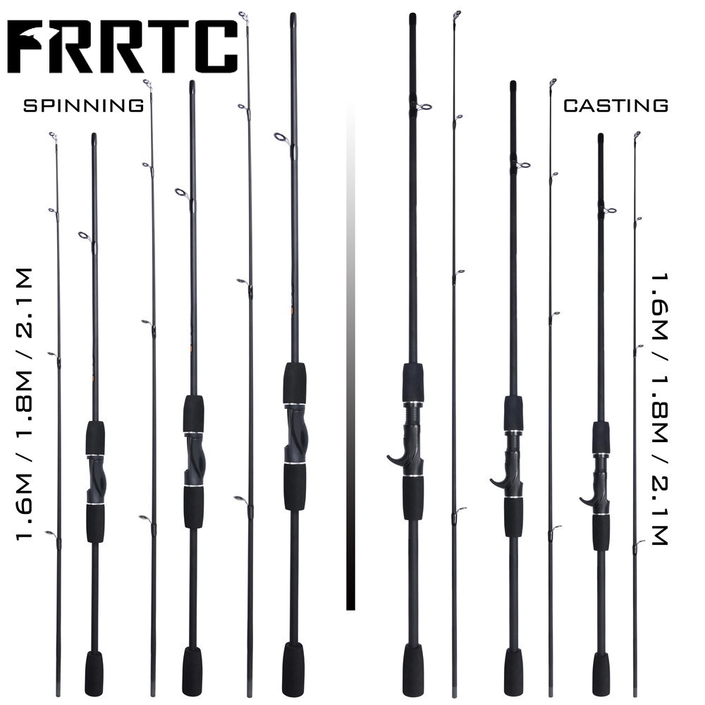 FRRTC Fishing Rod Carbon Fiber 1.65m 1.8m Casting Spinning Baitcasting