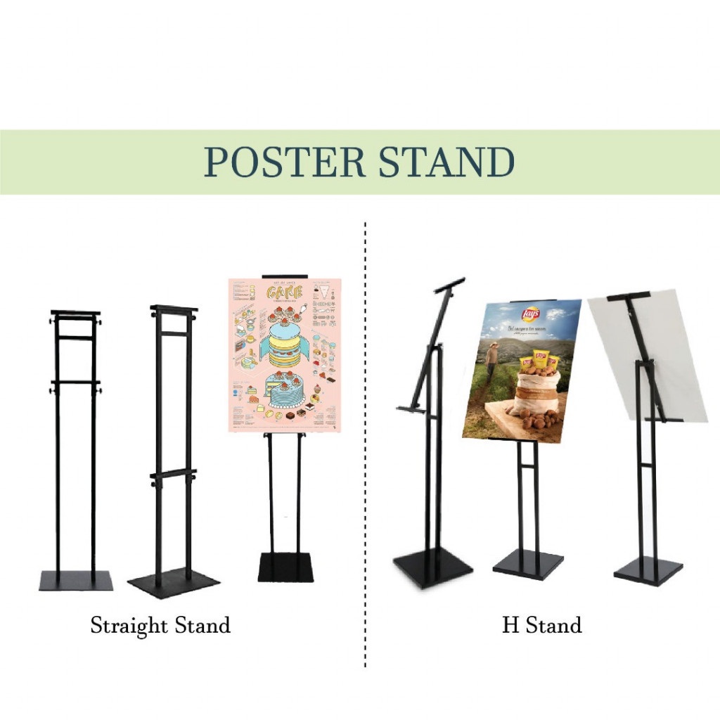 Adjustable Height Metal Poster Stand / Poster Board Stand / Poster