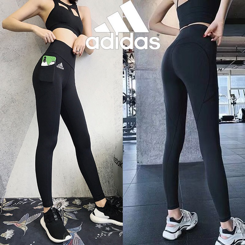 Adidas Women's Yoga Pants Leggings Running Fitness Pants with Pockets