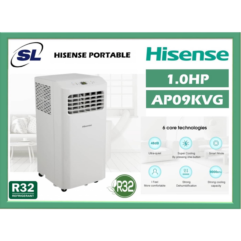 HISENSE Portable Air Conditioner 1.0HP 1.5HP (AP09KVG/AP12NXG) Shopee Malaysia