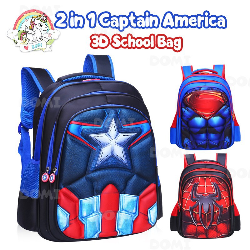 School Beg 42cm 3D Comics Marvel's The Avengers School Backpack Bag Beg