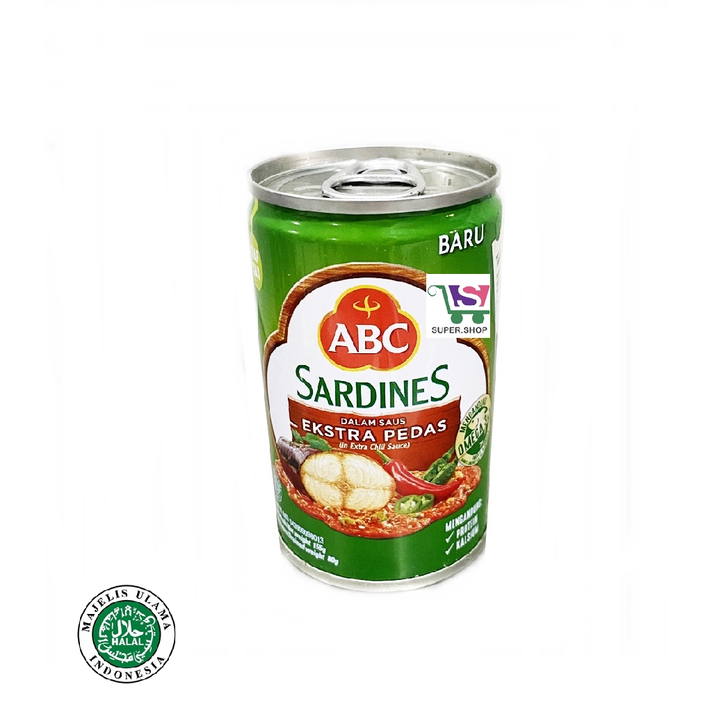 Abc Sardines Sardines Sambal Sauce Original/Extra Spicy 155 Gr Shopee
