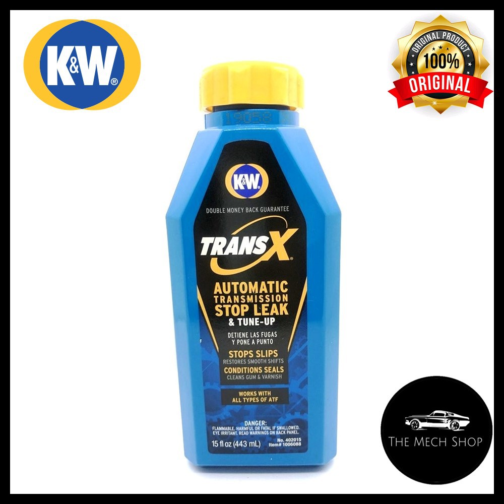 K&W TRANS X Automatic Transmission Stop Leak & Tune Up (443ML) Shopee