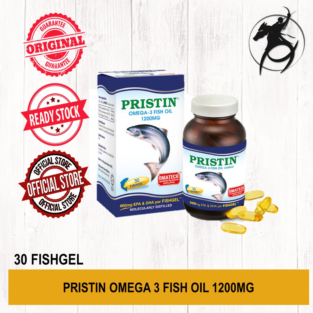 Pristin Omega 3 Fish Oil 1200 mg 30 Softgels (Minyak Ikan) Shopee