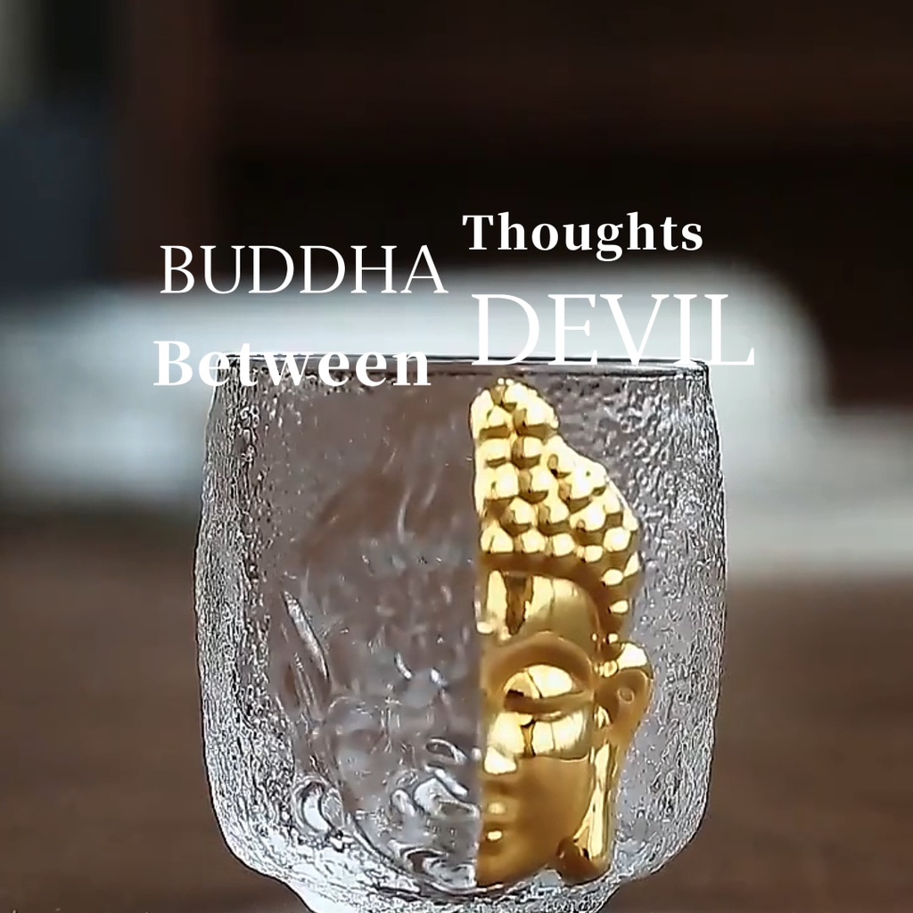 blossom Originality 3oz/110ml Zen Kungfu Tea Glasses Buddha & Devil