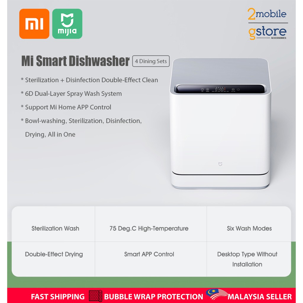 Xiaomi Mijia Smart Dishwasher 6 Wash Modes Mijia App & Xiaoai Voice