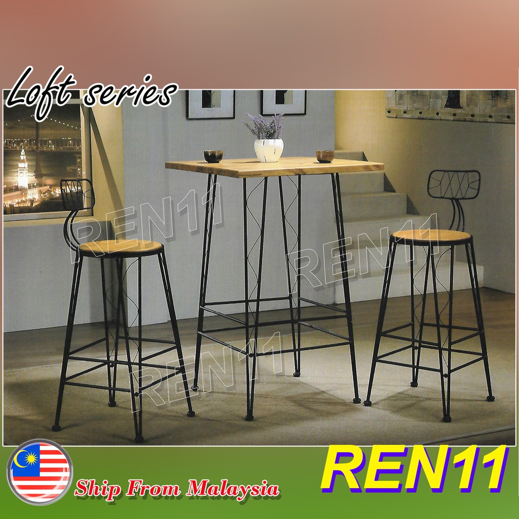 Loft Antique Bar table,Bar stool,Kicthen bar stool , high stool