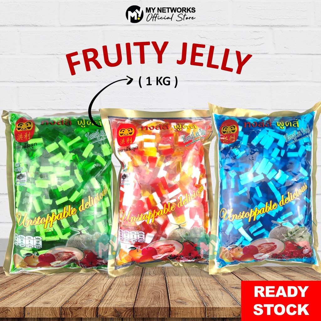🔥𝗢𝗥𝗜𝗚𝗜𝗡𝗔𝗟 🇹🇭 FRUITY JELLY 1KG JELLY HALAL BUBBLE RAINBOW THAILAND