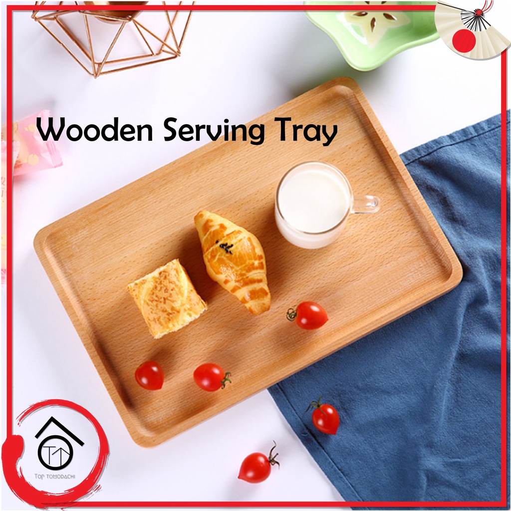 Tomoso Wooden Tray for Food Serving / Mug Tray / Wooden Cup Tray