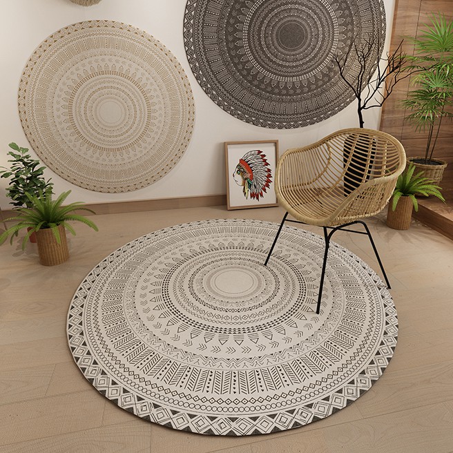 high quality Nordic carpet round carpet art living room carpet