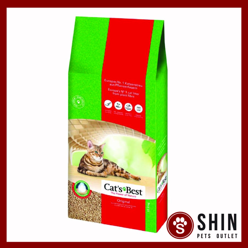 Cat's Best Oko Plus Cat Litter Organic Pine Wood Cat Litter 40L (17