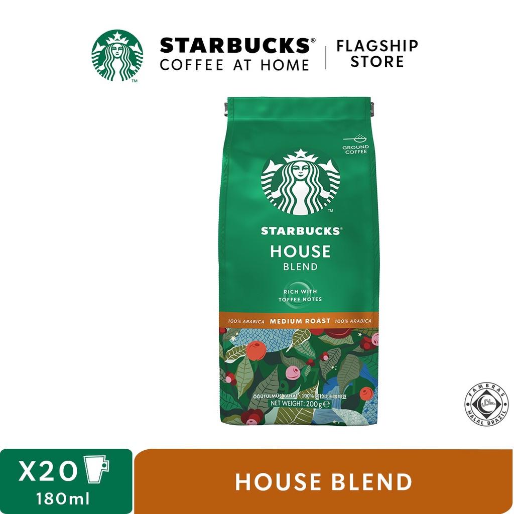 STARBUCKS House Blend Medium Roast Ground Coffee (200g/Bag) Shopee