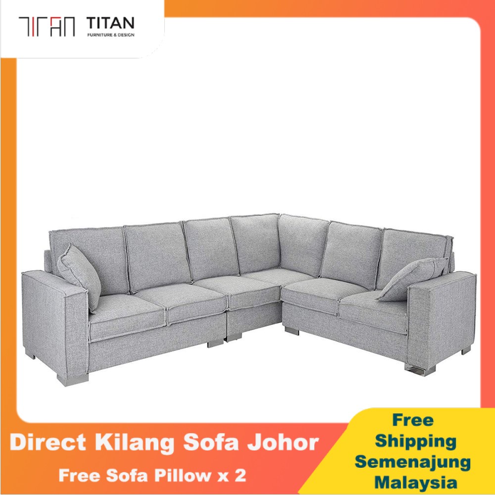 6 Seater Large Living Room Fabric LShape Sectional Sofa [FREE SHIPPING