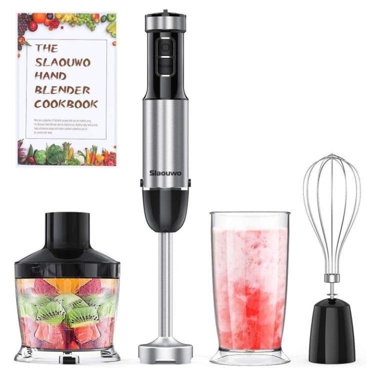 Slaouwo Hand Blender 4in1 Hand Immersion Blenders, Electric Hand